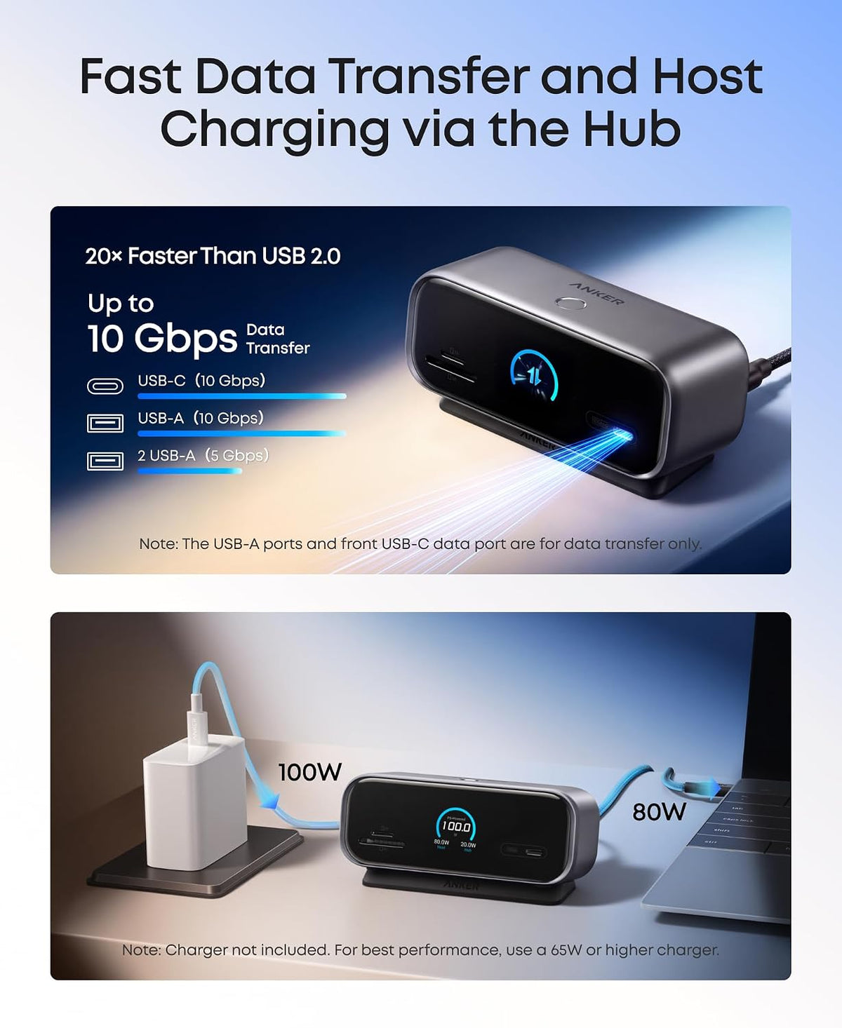 Anker Nano 10in1 USB C Hub, Smart Display Hub, Docking Station Dual Monitor