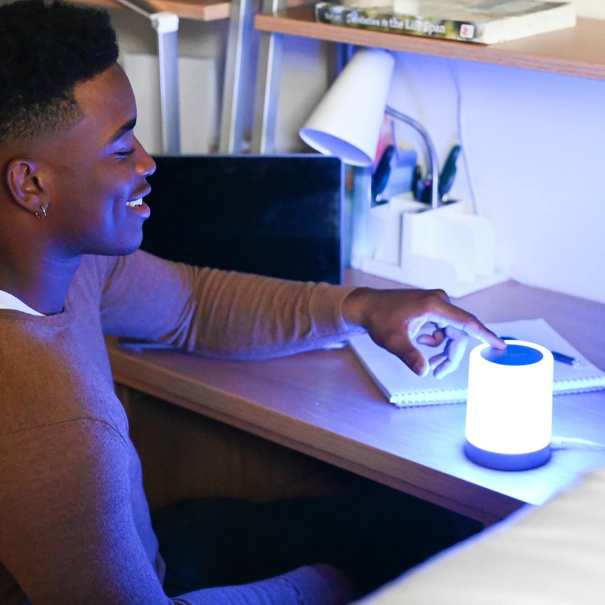LuvLink Friendship Lamps No Subscription WiFi Touch Lamp for Long Distance Relationships, Couples, Friends & Family - Gift Ready (Single)