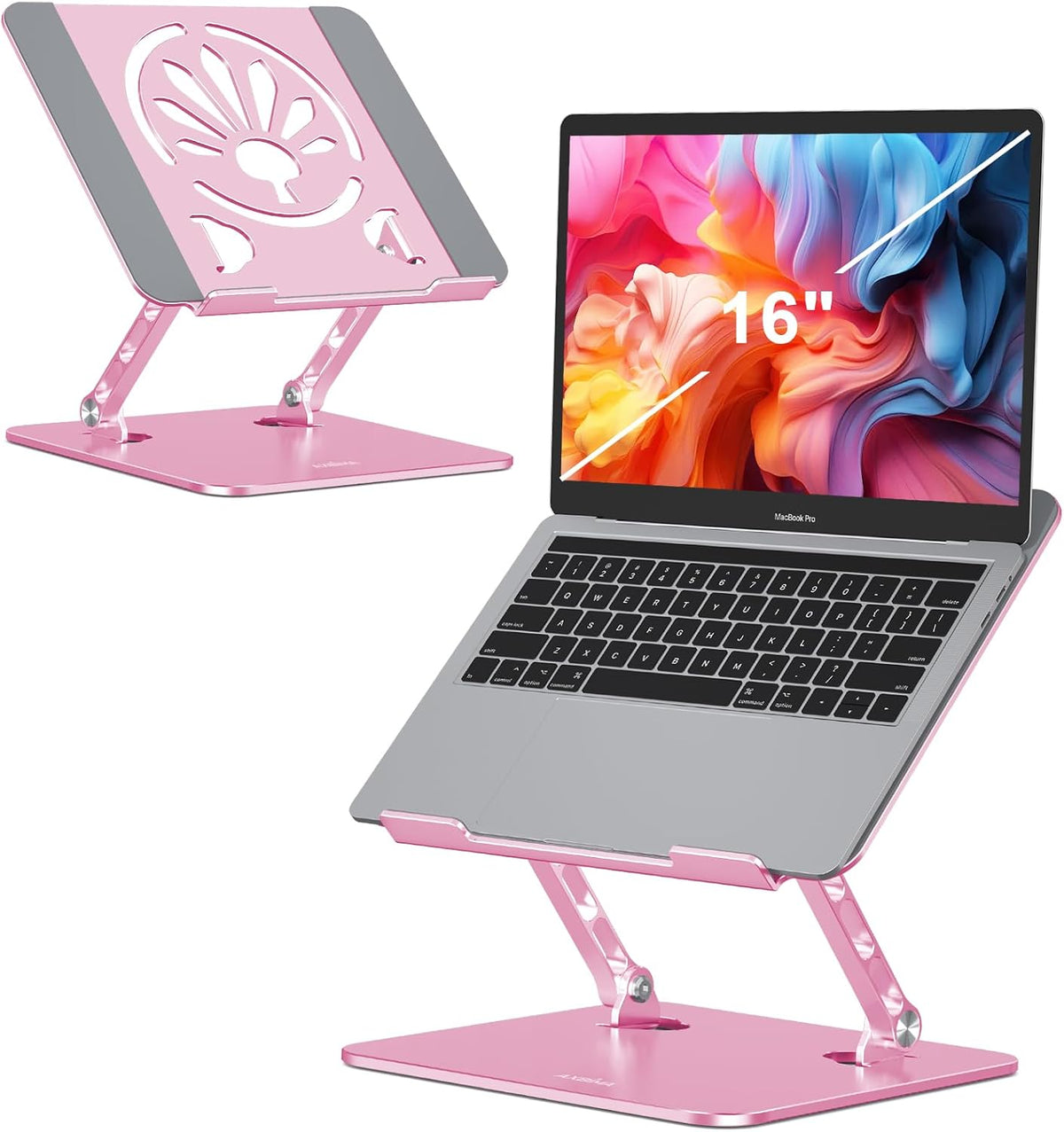 Adjustable Aluminum Laptop Stand for Desk,Ergonomic Riser, Silver