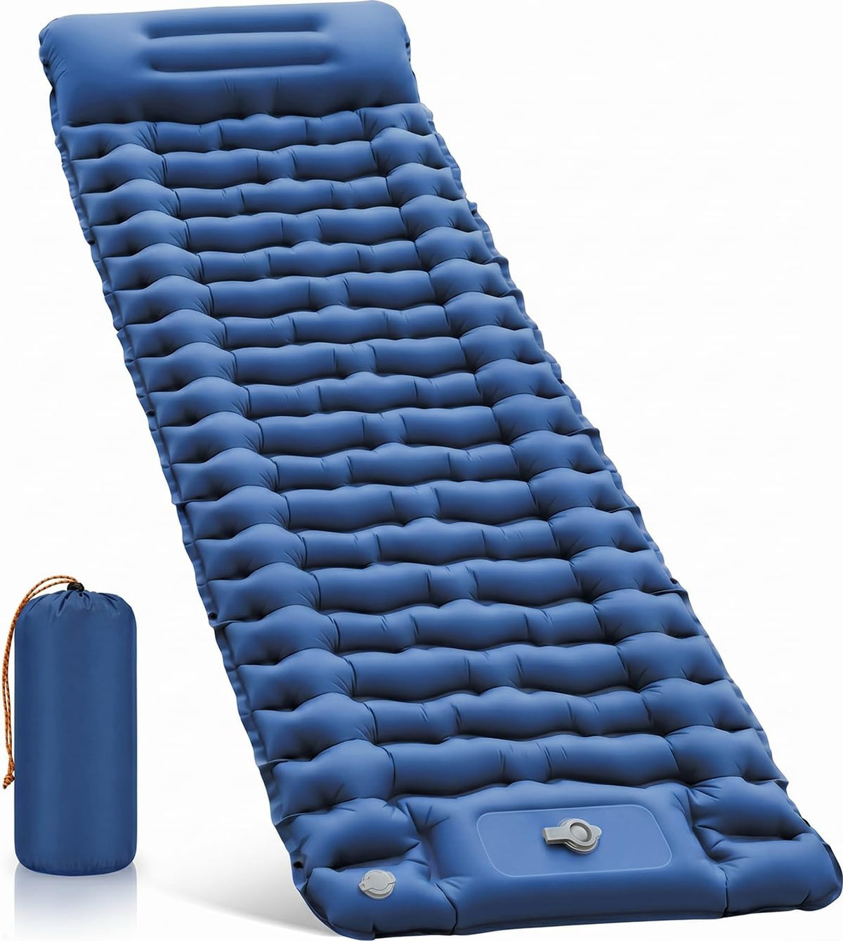 Sleeping Pad for Camping, Built-in Foot Pump with Pillow | Ultralight Inflatable, Extra Thick Compact Camping Mattress for Camping, Hiking, Backpacking, Tent Use, Single, Green