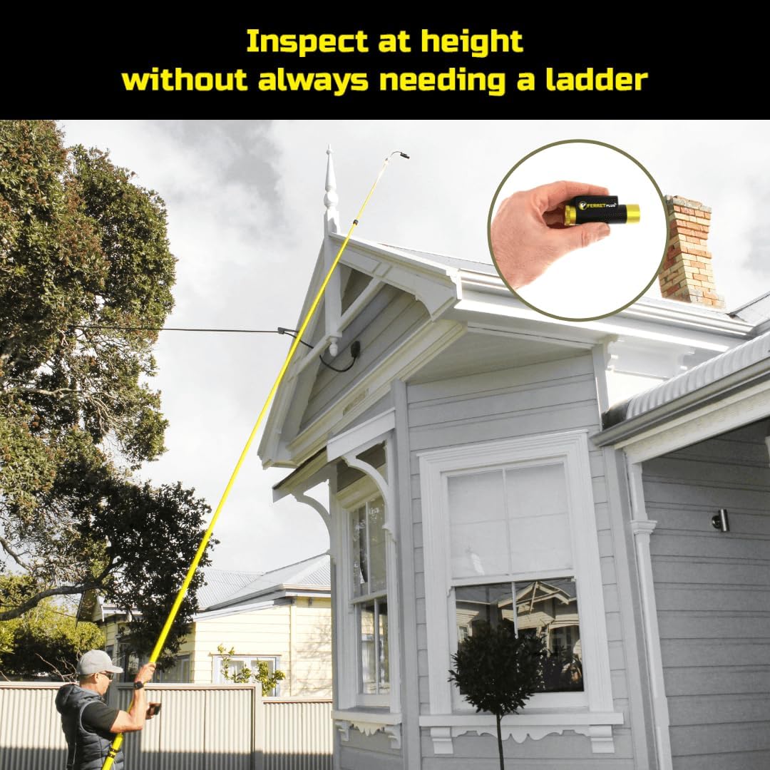 Ferret Plus Wireless Inspection Camera Will See & Reach Where You can’t. Electrical, HVAC, Dryer Vent, Home Inspection, Chimney, Pest Control. 720p Streaming, 1080p onboard Save, Rechargeable, WiFi