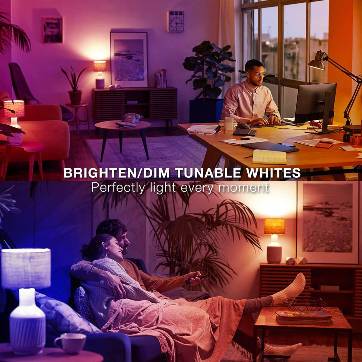 DAYBETTER Smart Light Bulbs,Alexa Light Bulb,WiFi Color Changing Light Bulb
