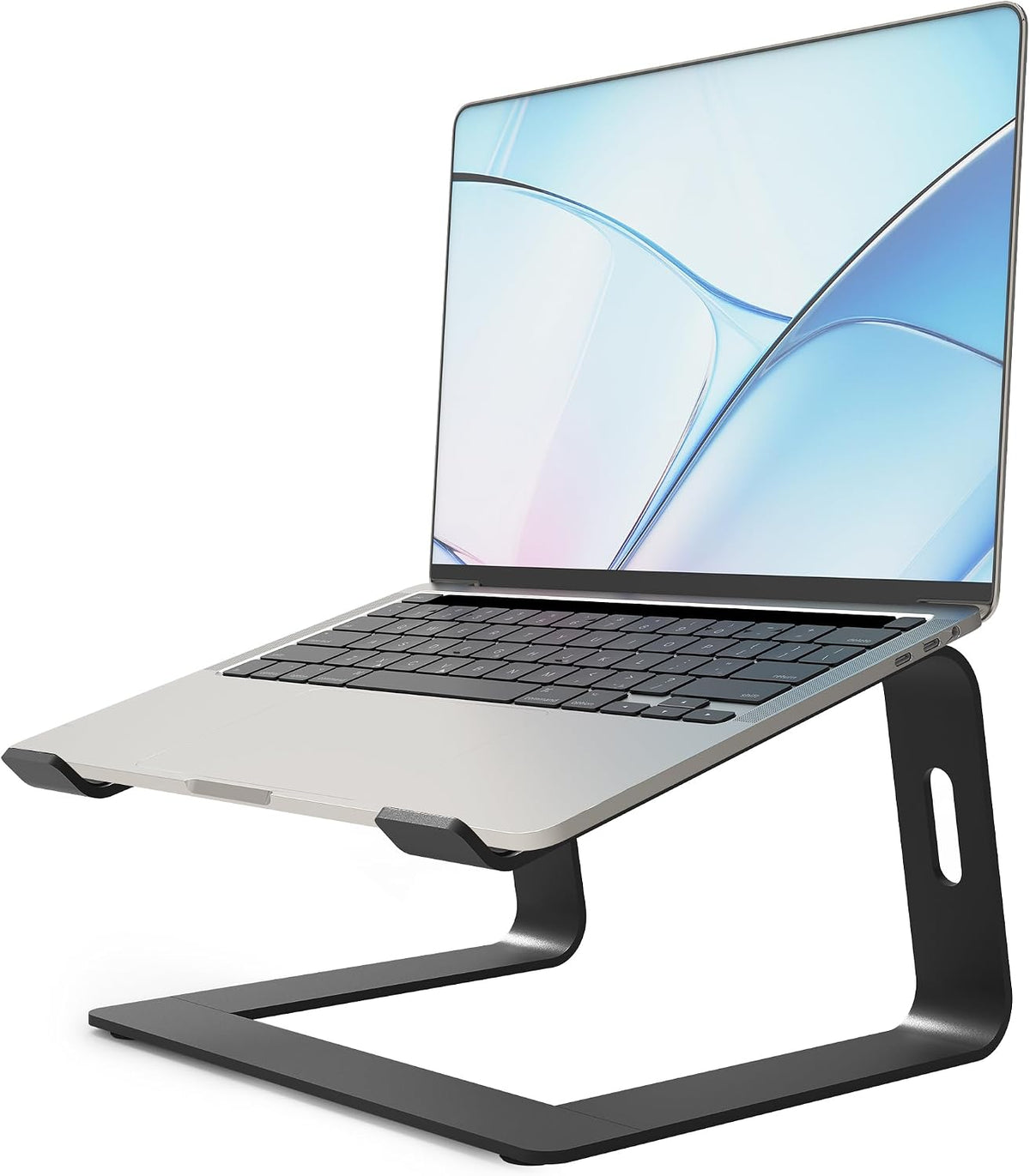 Orionstar Ergonomic Laptop Stand, Premium 5mm Aluminum Riser for 10-15.6 Inch Notebook Computer, Tool-Free Detachable Elevator Holder for Desk Office, Sturdy Riser for Eye-Level Neck Relief (Purple)