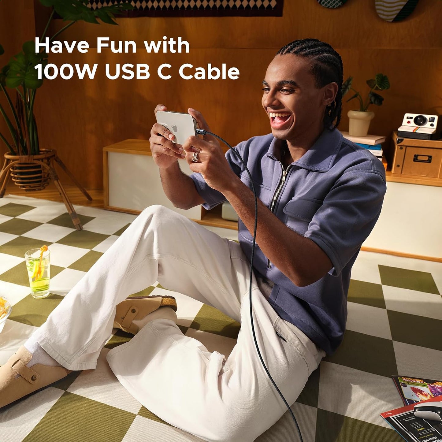 UGREEN Uno USB C Cable 100W with LED Display, Fast Charging, 6.6ft, Black | For iPhone 17/16/15, MacBook Pro/Air, iPad Pro/Air/Mini, Galaxy S26/S25/S24, Dell XPS, Pixel, Switch, and more