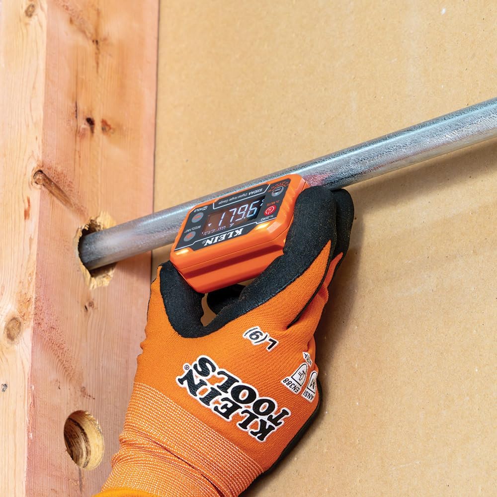 Klein Tools 935DAA Digital Electronic Level and Angle Gauge, LED Alert, Measure and Set Angles, 0-90 and 0-180 Degree Ranges
