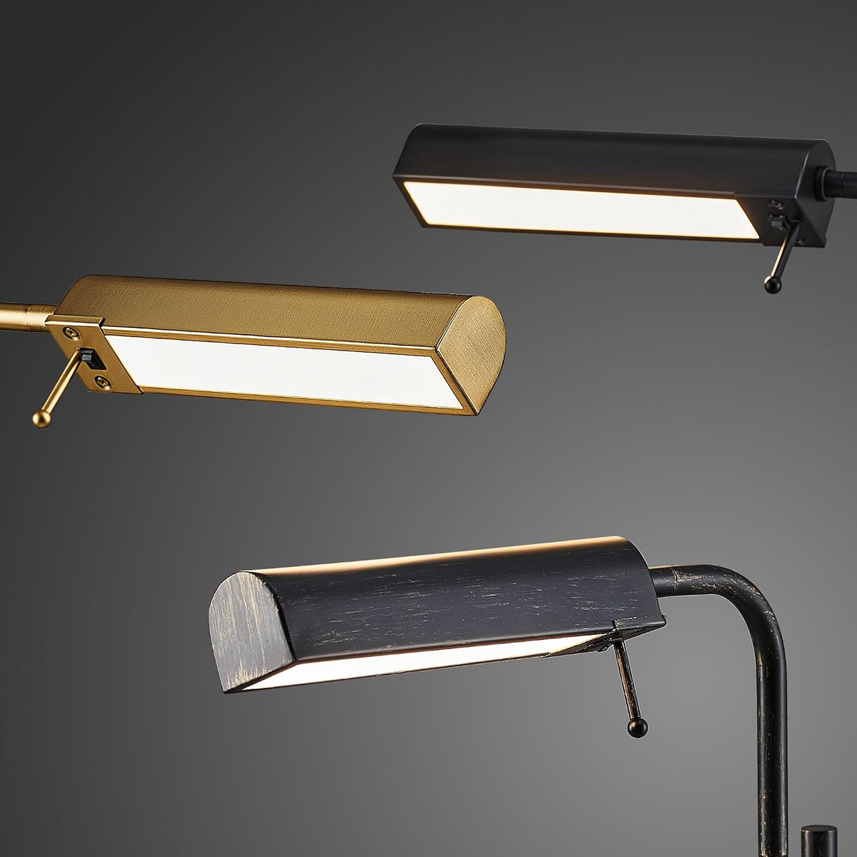 VONLUCE Industrial Floor Lamp, Adjustable LED Floor Lamp for Living Room