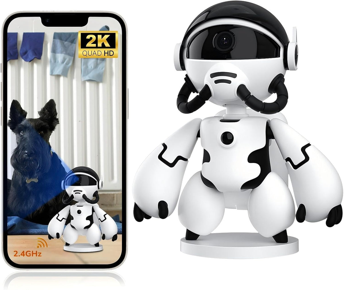 2K Indoor Camera Robot, 5G/2.4G WiFi Indoor Cameras for Baby Pet Monitor