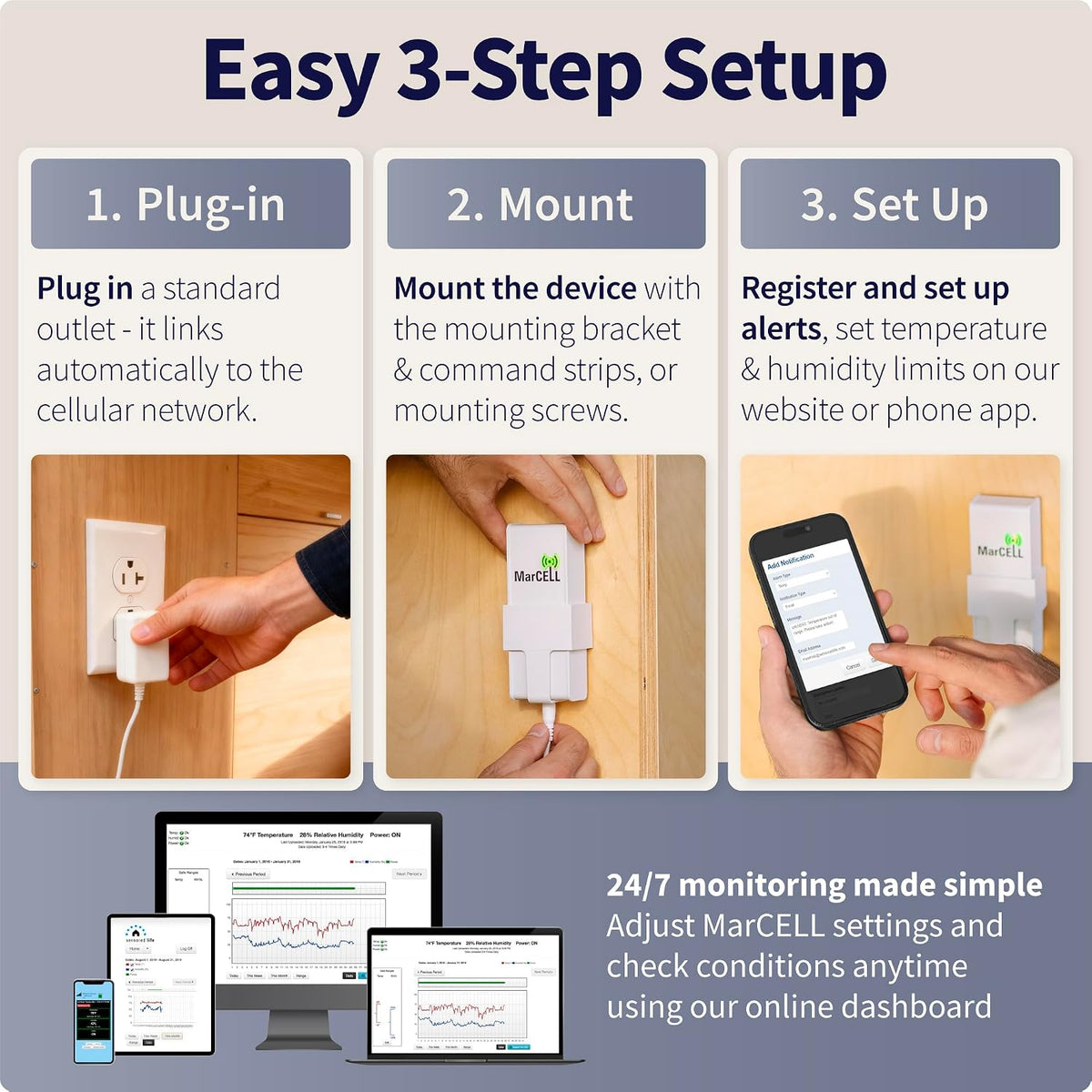 MarCELL Cellular Pet Temperature Monitor for RVs – No WiFi Needed (Verizon)