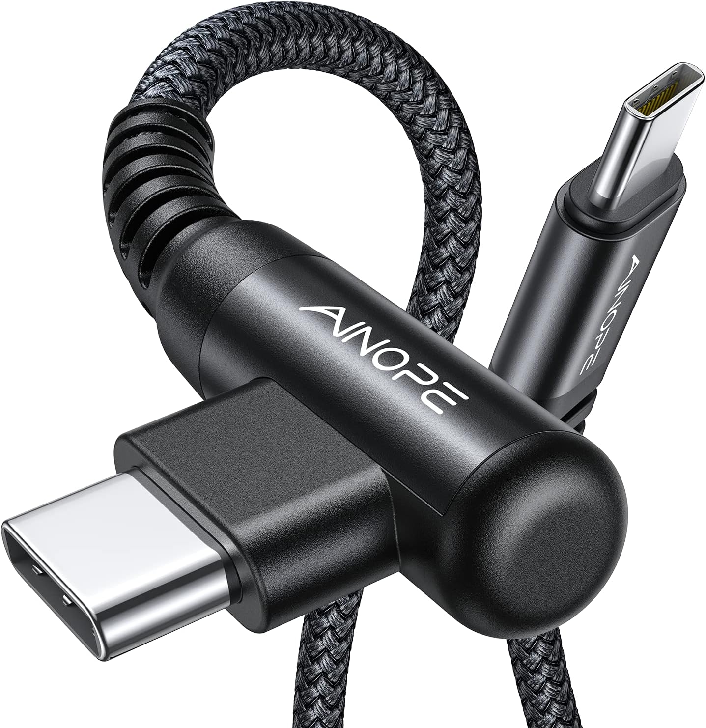 AINOPE USB C to USB C Cable 10FT 2Pack 60W Type C Cable Righe Angle for iPhone 16 Pro Max Charger Fast Charging Long Charger Cord Cable 10FT Compatible with iPhone 16 MacBook iPad Pro Airpods Pixel