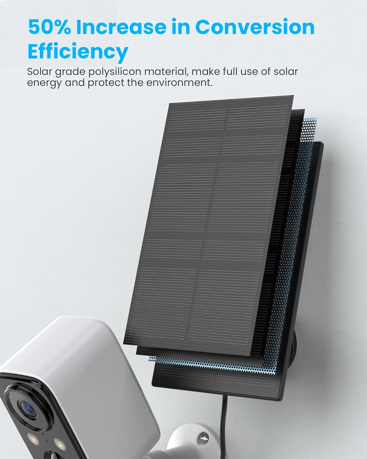 Solar Panel Security Cameras Wireless Outdoor - Battery Powered Cameras for Home Security WiFi Camera Surveillance Indoor System Floodlight Night Vison Alarm Motion Sensor Light Door Cam