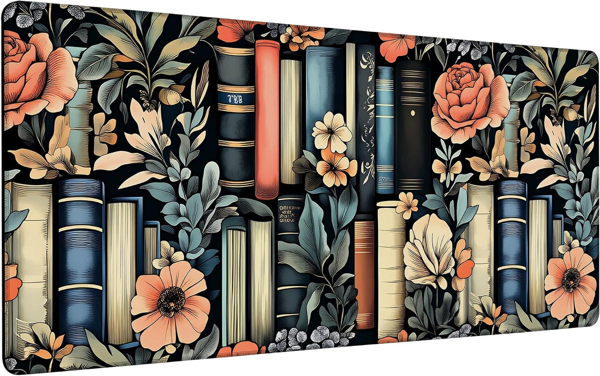 Magic School Witch Apothecary Skull Gaming Mouse Pad 35.4 x 15.7 Inches with Non-Slip Rubber Base, Smooth Cloth Surface Desk Keyboard Mat for Computer, PC, Laptop, Desktop