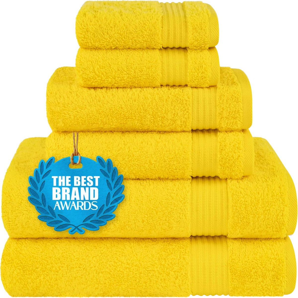Cotton Paradise 100% Cotton Turkish Towel Set, Soft Absorbent Quick Dry, 4 Piece Washcloth Set, Beige