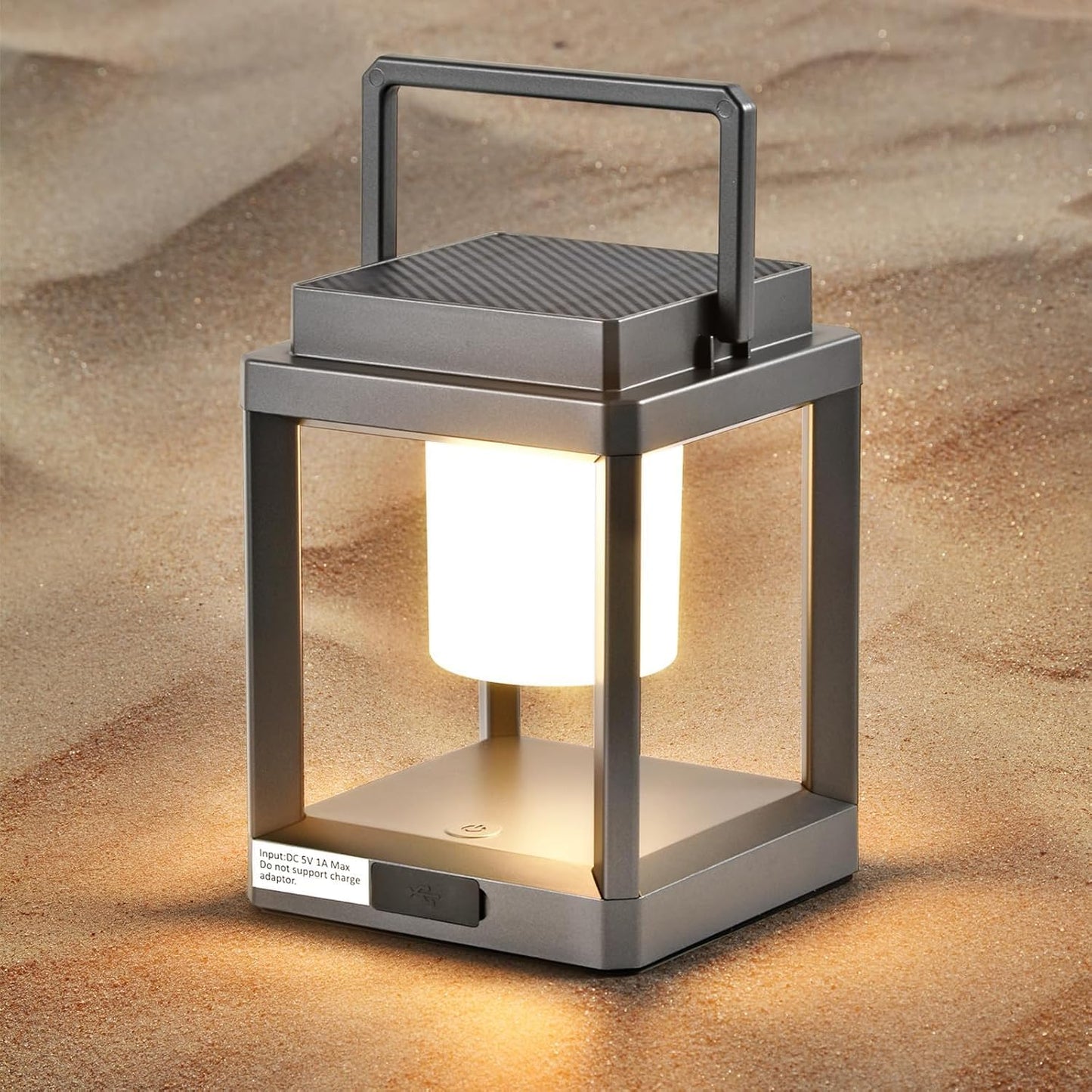 Outdoor Table Lamp, Brightness LED Nightstand Lantern, Portable Rechargeable Solar Lamp Waterproof, Touch Control Outdoor Lamps Cordless Lights Decorative for Patio/Walking/Reading/Camping