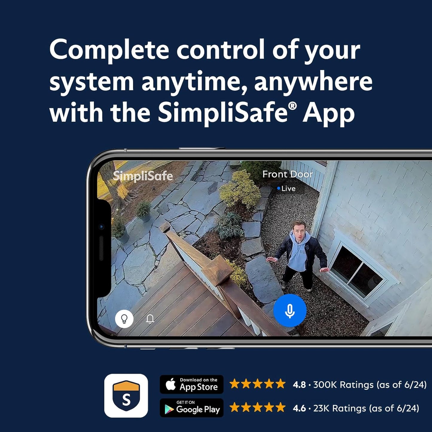 SimpliSafe 9 Piece Wireless Home Security System w/HD Camera - Optional 24/7 Professional Monitoring - No Contract - Compatible with Alexa and Google Assistant
