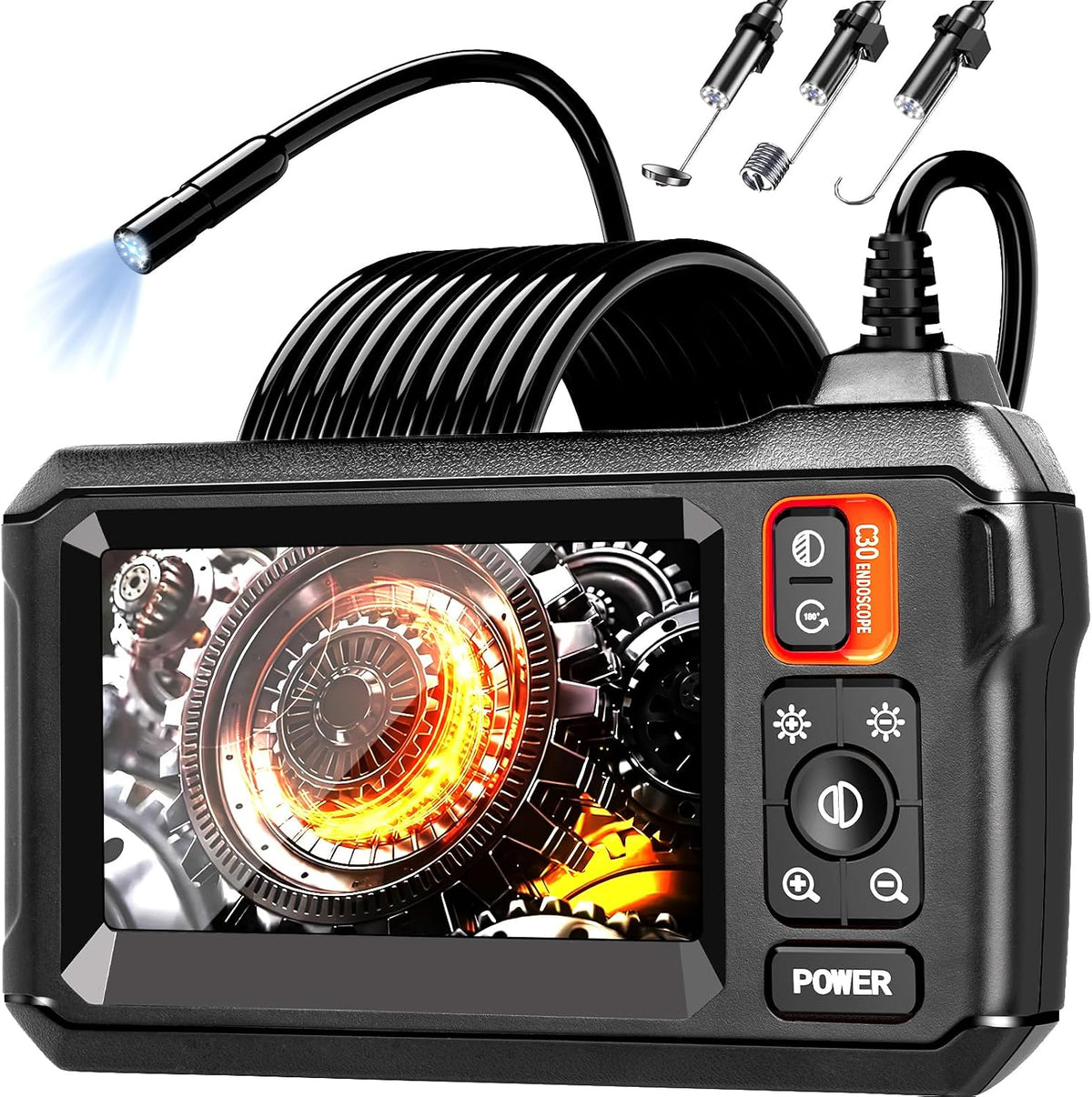 Daxiongmao Endoscope Camera with Light, 1080P HD Borescope, IP67 Waterproof Snake Camera – Ideal for Inspecting Walls, Vents, Automotive Engines, Pipes – A Great Gift Tool for Men (16.5ft)
