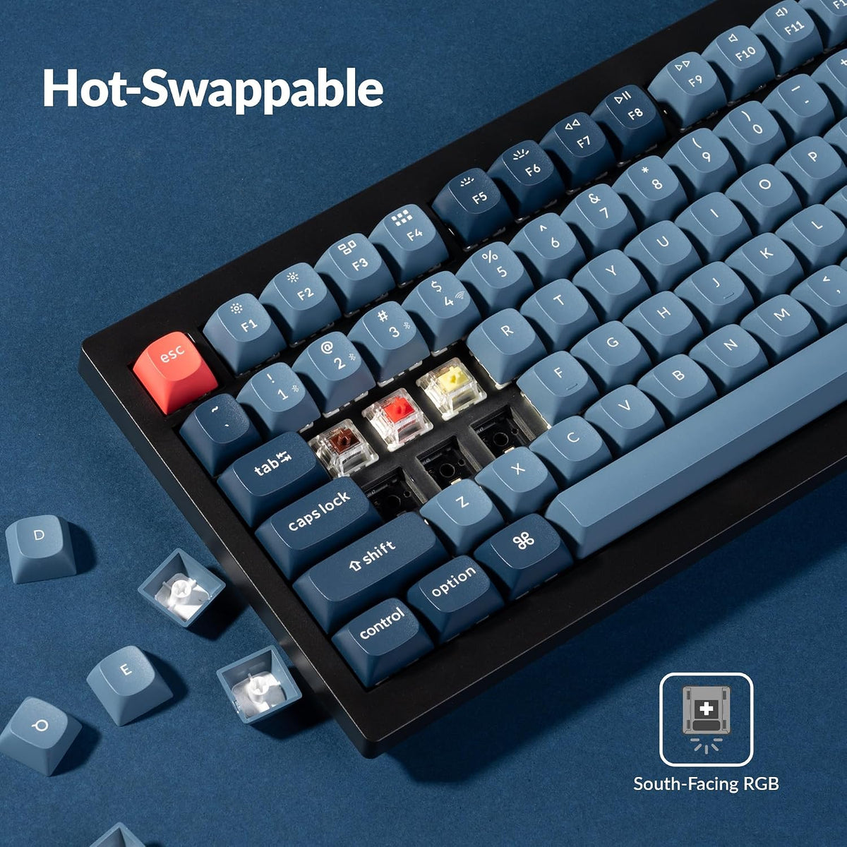 Keychron V1 Max QMK Wireless Mechanical Keyboard, 75% Layout Custom Knob