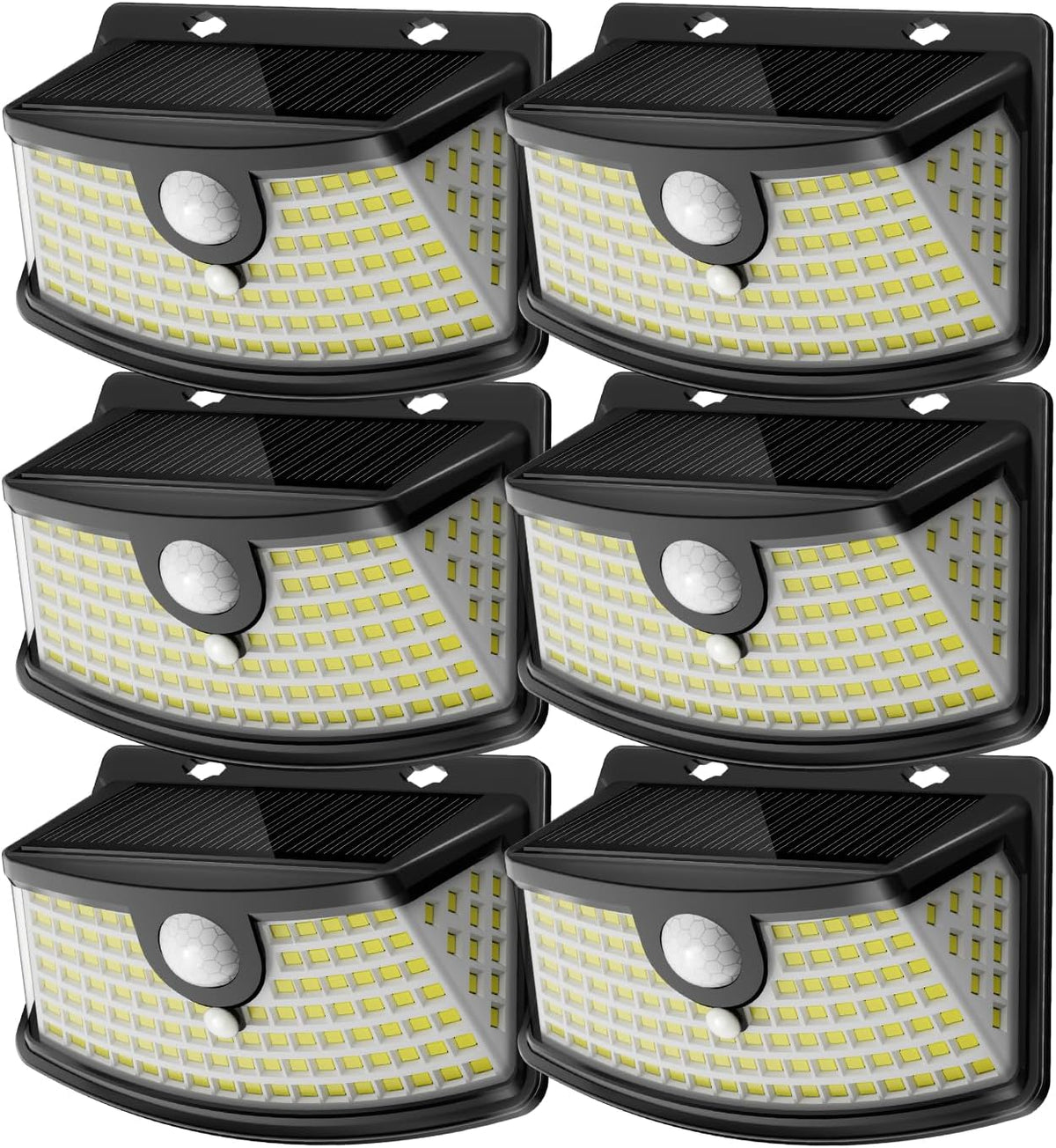 Aootek Solar Motion Sensor Lights Outdoor 120 LEDs, Black, 2 Pack