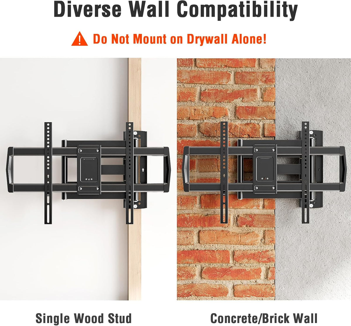 Outdoor TV Wall Mount Waterproof for 42-75 Inch TVs, 37.9" Long Extend Arm