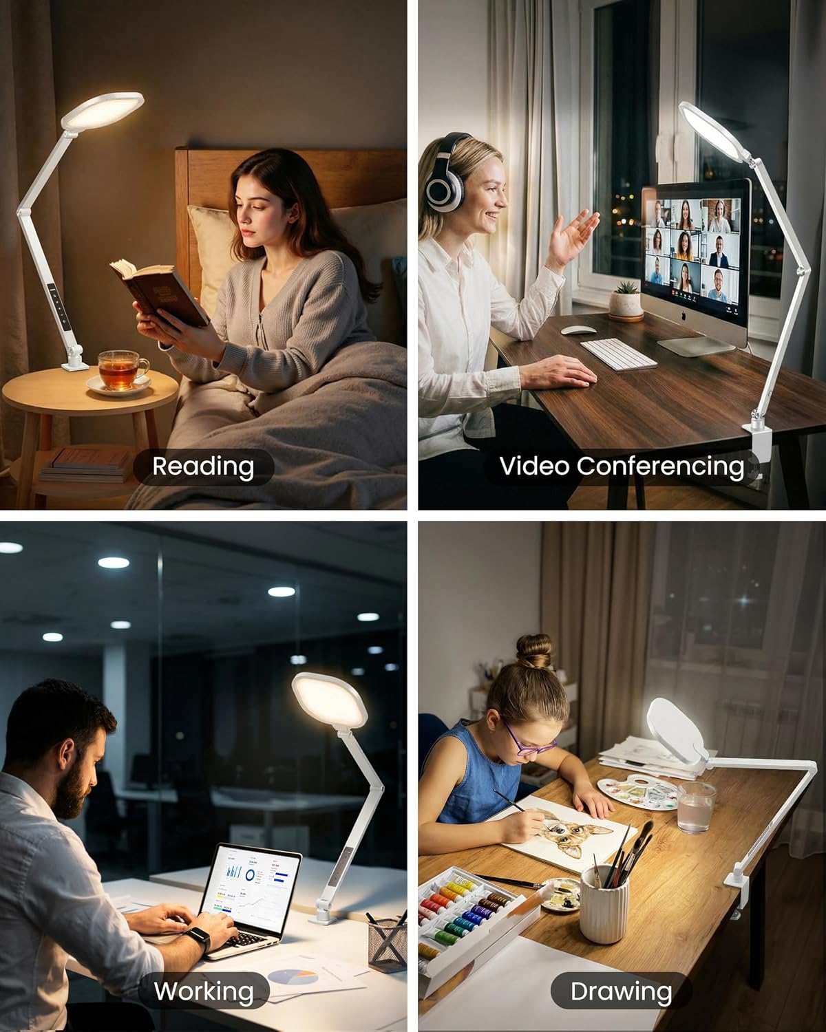 LitONES Video Conference Lighting for Computer, Zoom, Video Recording,White