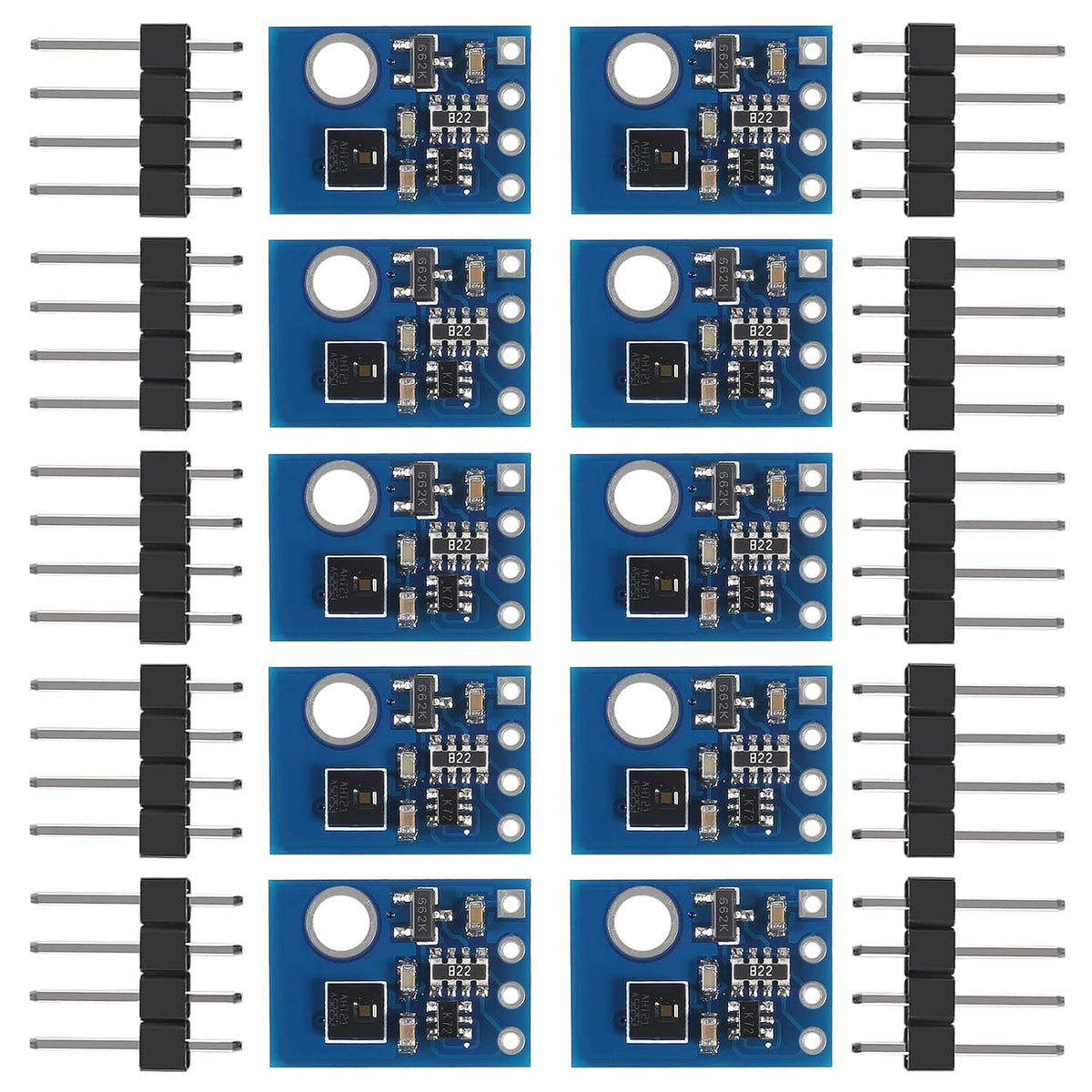 10PCS AHT10 High Precision Digital Temperature and Humidity Sensor Measurement Module I2C Communication Replace DHT11 SHT20 AM2302