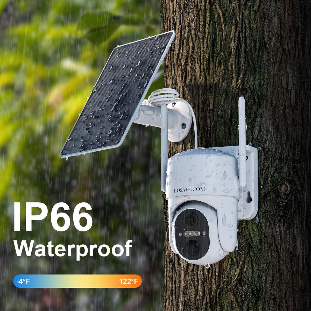 4G LTE Cellular Solar Security Camera Wireless Outdoor, 2 PCS 360°Live View
