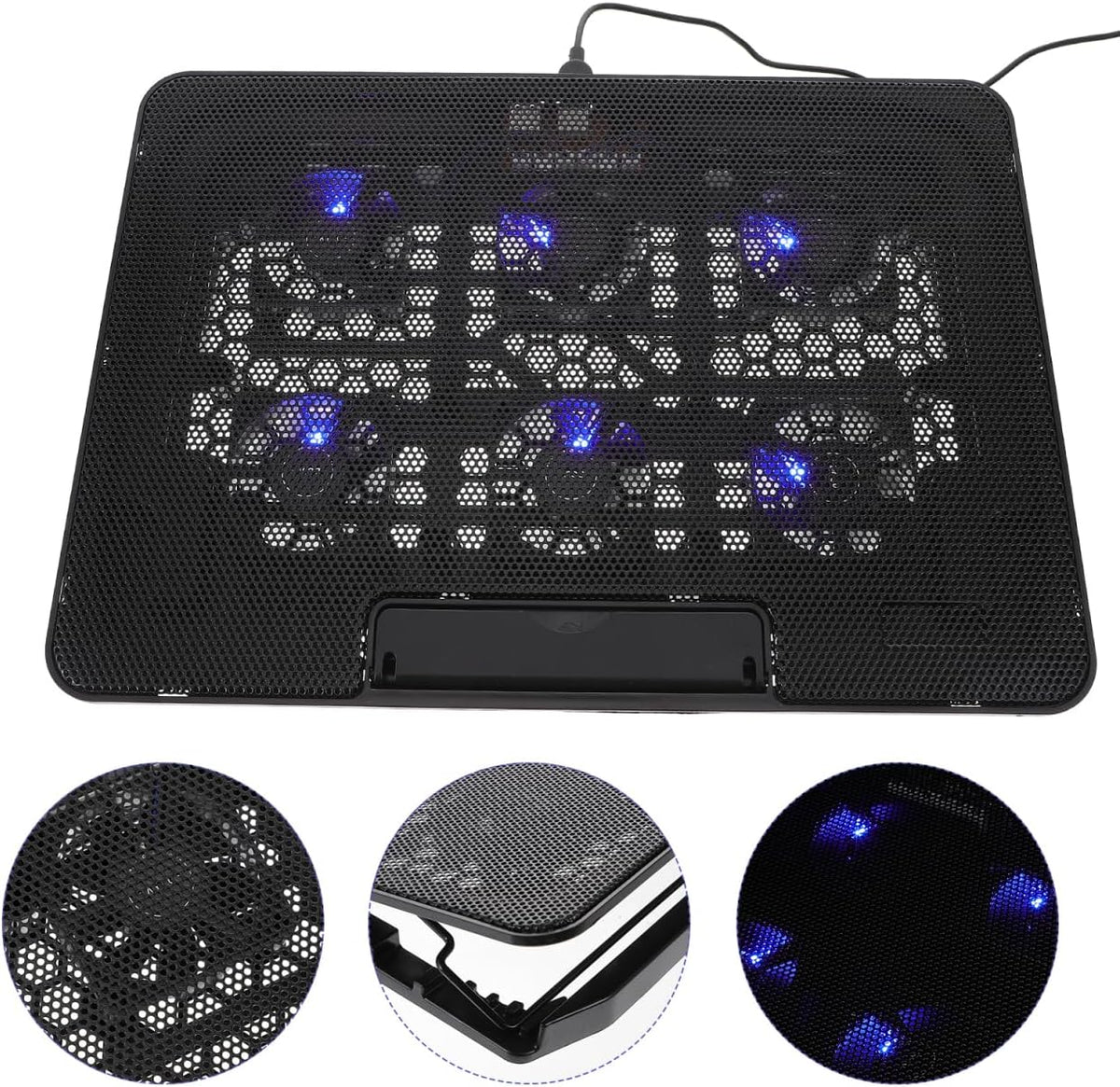Operitacx 15.6"-17" Laptop Cooling Pad - Adjustable Laptop Cooler Stand with Quiet Fans, Ergonomic Notebook Fan Holder for Gaming and Office Use