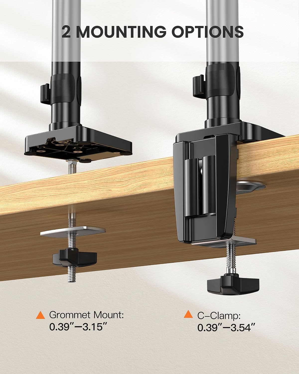 ErGear Triple Monitor Mount for 13-27 inch Screens, Triple Monitor Arms with USB