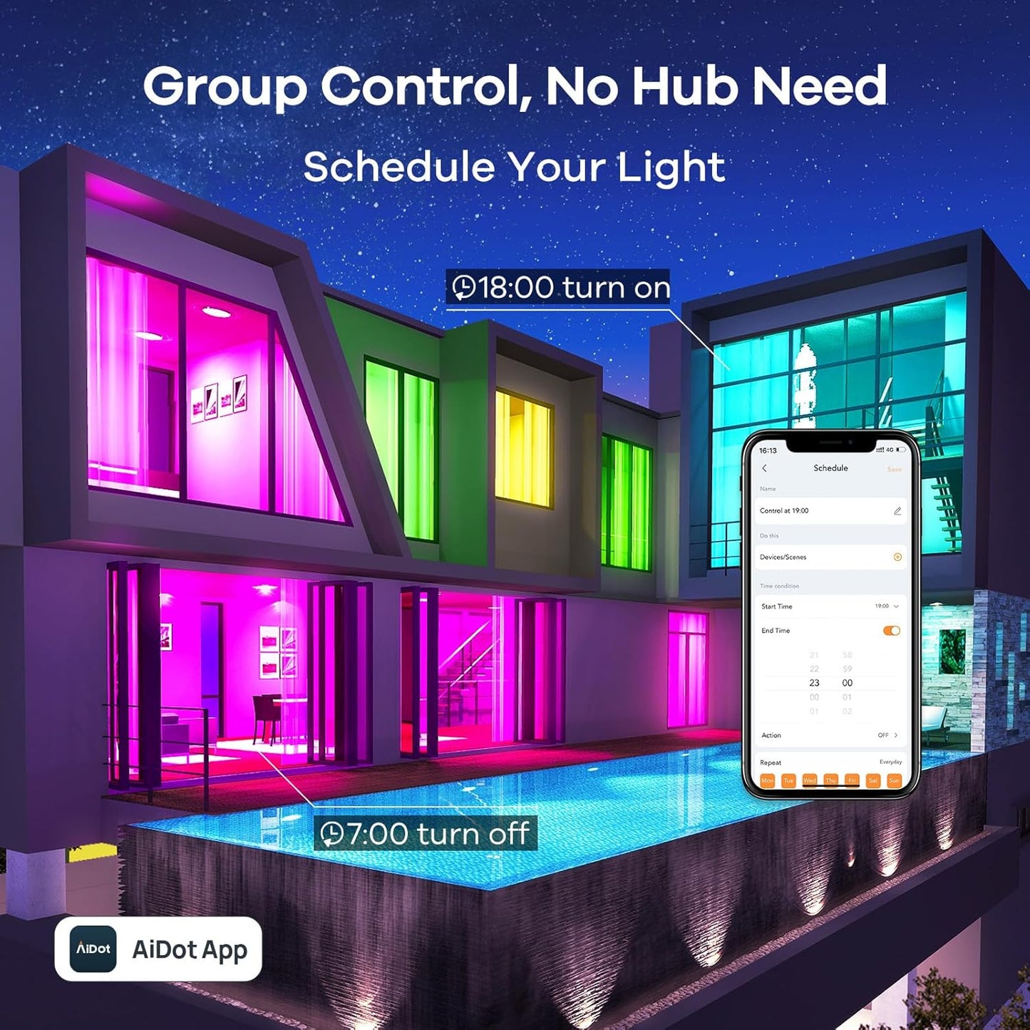 Linkind Smart Light Bulbs with Remote Control, Smart Bulb that Work with Alexa & Google Home, 16 Million Color Changing Light Bulbs 60W, A19 E26 2.4Ghz WiFi Light Dimmable,1800K-6500K,800lm 4 Pack