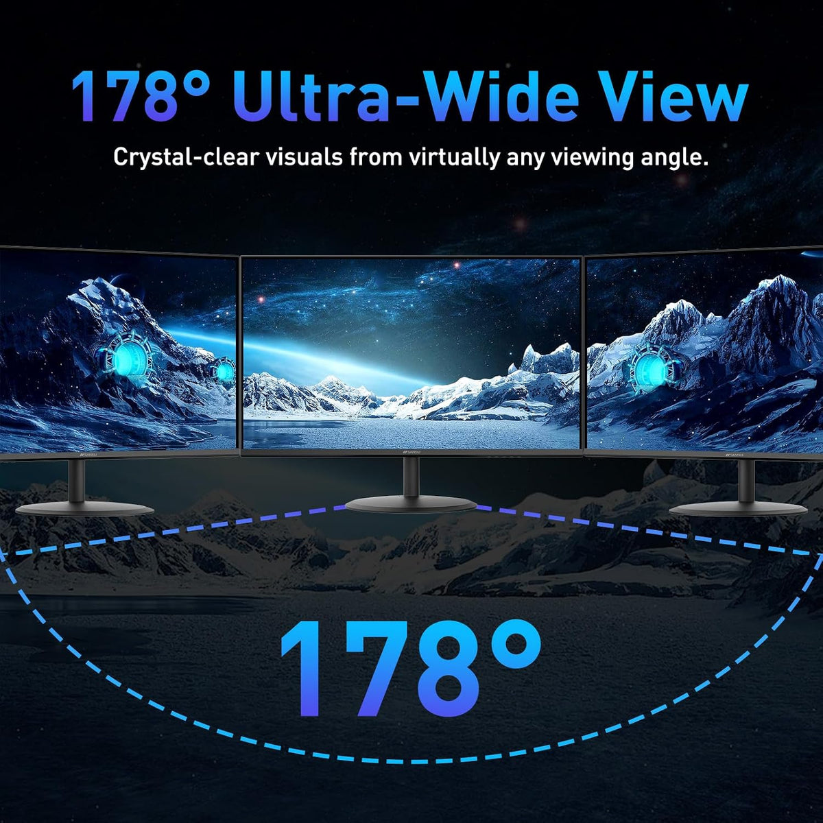 SANSUI 22 Inch 120Hz Computer Monitor, FHD 1080P Eye Care for Home/Office