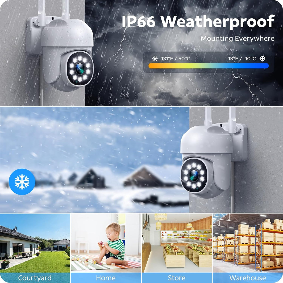 CAMCAMP Home Security Camera System 8pcs Security Cameras Wireless Outdoor