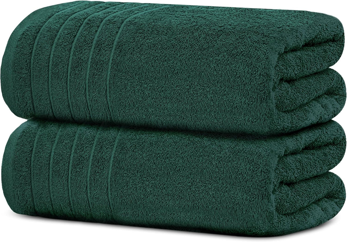 Tens Towels 2 Piece Extra Large Bath Sheets 35 x 70 Inches, Black