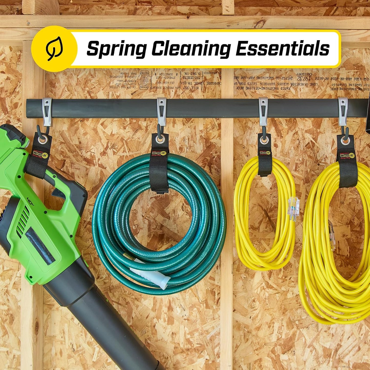 Heavy-Duty Wrap-It Storage Straps - Assorted 6-Pack | Garage Storage Extension Cord Organizer Cable Straps and Yard Cord Storage for Hose Organizer, Tools, RV Accessories