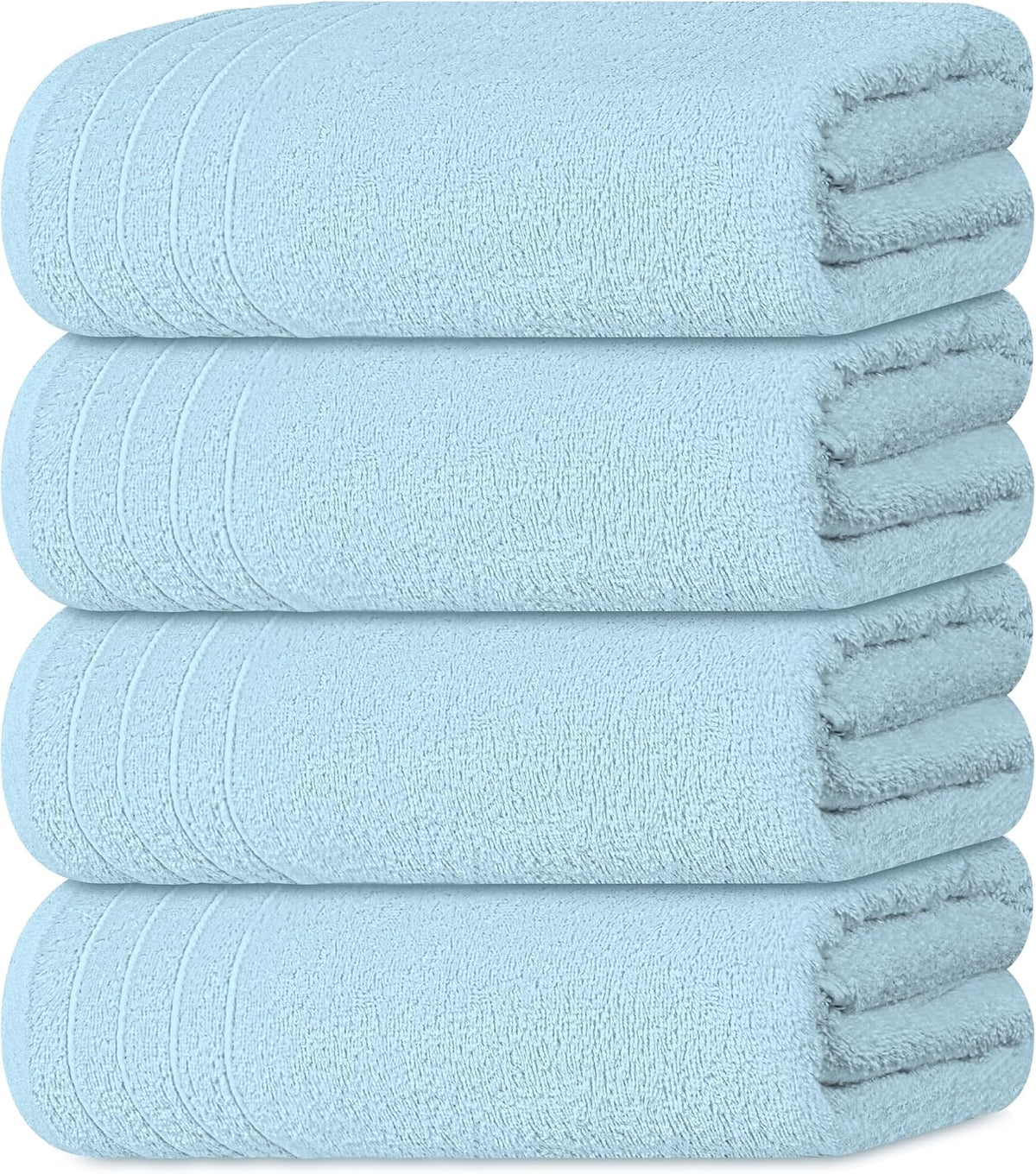 Tens Towels 4 Piece Extra Large Bath Towels 30 x 60 Inches, Hunter Green