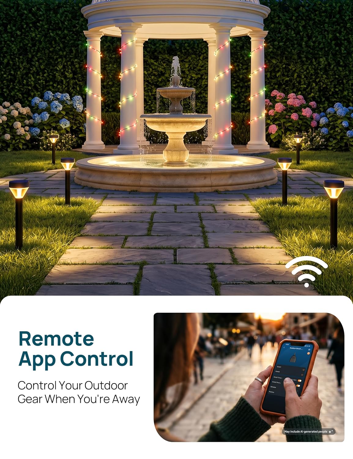 Linkind Matter Outdoor Smart Plug, Compatible with Alexa