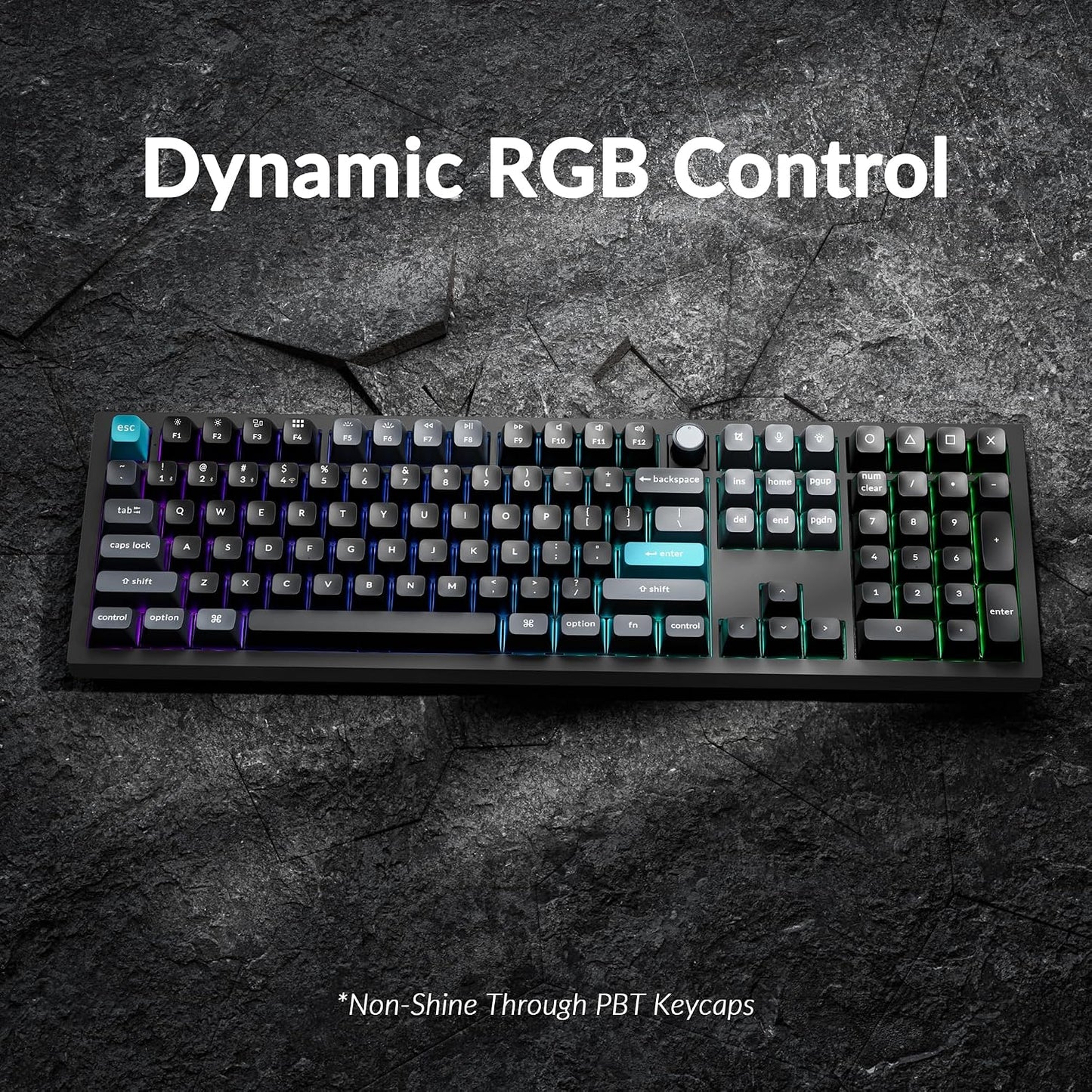 Keychron Q6 Ultra 8K Polling Rate Aluminum Wireless Mechanical Keyboard, 2.4 GHz/Bluetooth/Wired Full-Size Custom RGB, Hot-Swappable Silk POM Red Switch for Mac Windows Linux - Black