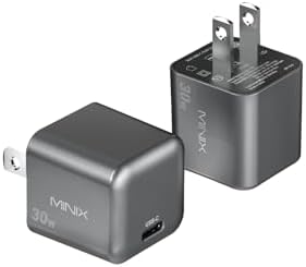 MINIX P30 30W USB C Charger Block 2-Pack, Type C Fast Charging Plug | GaN Fast Charging Block Wall Adapter, Compatible with iPhone 17 16 15 14 Pro Max, iPad Pro, AirPods, Samsung Galaxy S24 S23
