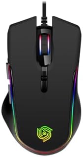 Wired Gaming Mouse - Computer Corded Mouse with 6 Programmable Buttons | Up to 7200 DPI Optical Sensor, RGB Lighting, for PC Laptop, Black ( Cool Viper)