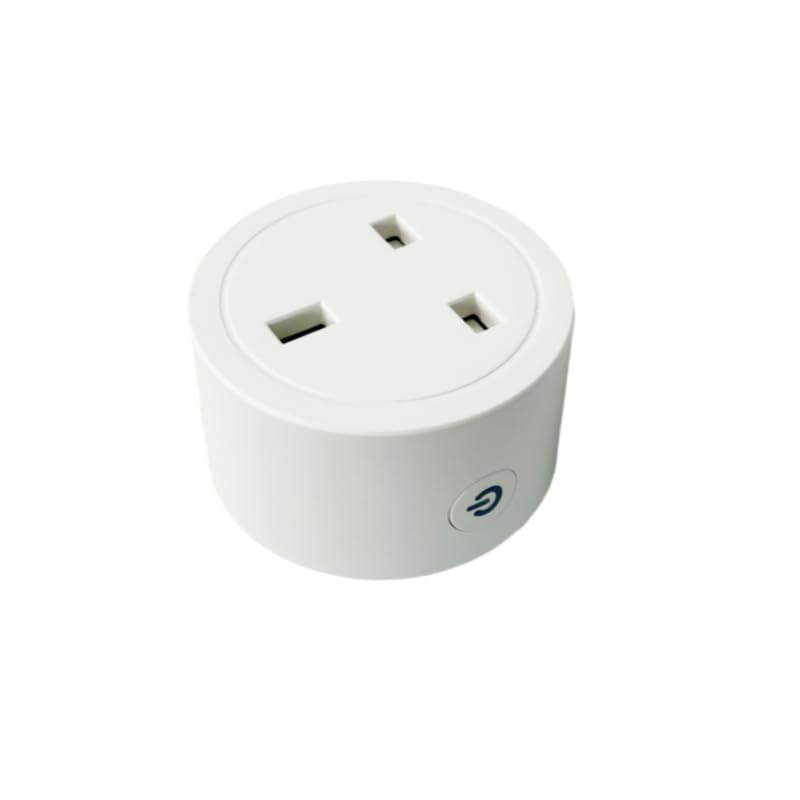 WiFi Smart Plug Outlet Compatible with Alexa,App and Voice Control,No Required Hub,UK Standard,16A,White