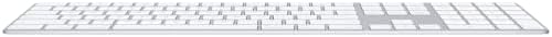 Apple Magic Keyboard with Numeric Keypad: Wireless, Bluetooth, Rechargeable. Works with Mac, iPad, or iPhone; US English - White | USB-C Magic Keyboard with numeric keypad and scissor mechanism for scrolling, gaming and finance
