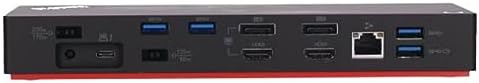 Lenovo USA ThinkPad Thunderbolt 3 Dock Gen 2 135W (40AN0135US) Dual UHD 4K Display Capability, 2 HDMI, 2 DP, USB-C, USB 3.1, Black
