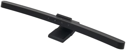 ScreenGlow Pro 17.72' Curved Monitor Lamp: Modern, 3000K~6500K CCT Adjustable, Dimmable, 5W LED, Eye Protection, Space Saving, Includes Mini Remote & USB C Cable, for Laptop, Keyboard