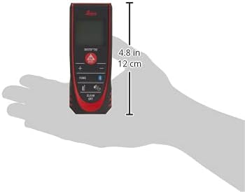 Leica Geosystems DISTO D2 New 330ft Laser Distance Measure with Bluetooth 4.0, Black/Red, 1.7 x 1 x 4.6 inches | Bluetooth 4.0
