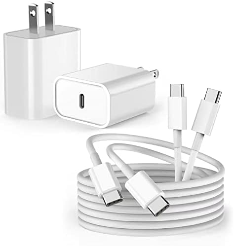 10FT Fast iPad Charger, iPad Pro Charger Cord [2Pack] 10FT USBC to USB C Cable iPad Cord 20W USB C Charger iPad Charging Block for iPad 10,iPad Mini 6,iPad Air 5/4,iPad Pro 12.9/11 inch 2020/2021/2022