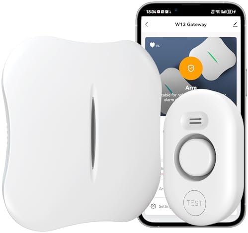 WiFi Water Leak Detector for Home with App Notification, 1 Gateway + 1 WD61 Sensor, 120dB Water Flood/Drip Alarm for Basement/Kitchen/Bathroom/Toilet/Laundry Room, Sink/Drain/Pipe/Faucet Leakage Alert