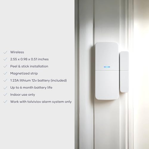 Entry Sensor (Pack of 2) - Window and Door Protection - Compatible with tolviviov Home Security System
