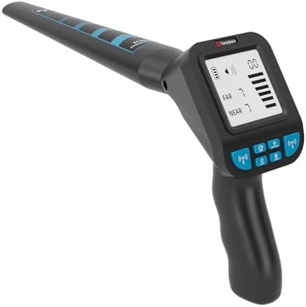 Sanyipace 512Hz Pipe Locator, Underground Pipe Detector with 3" Screen, Dual Modes & Adjustable Handle, Rechargeable Battery & Carrying Case for Sewer Camera Pipe Plumbing HVAC Inspection