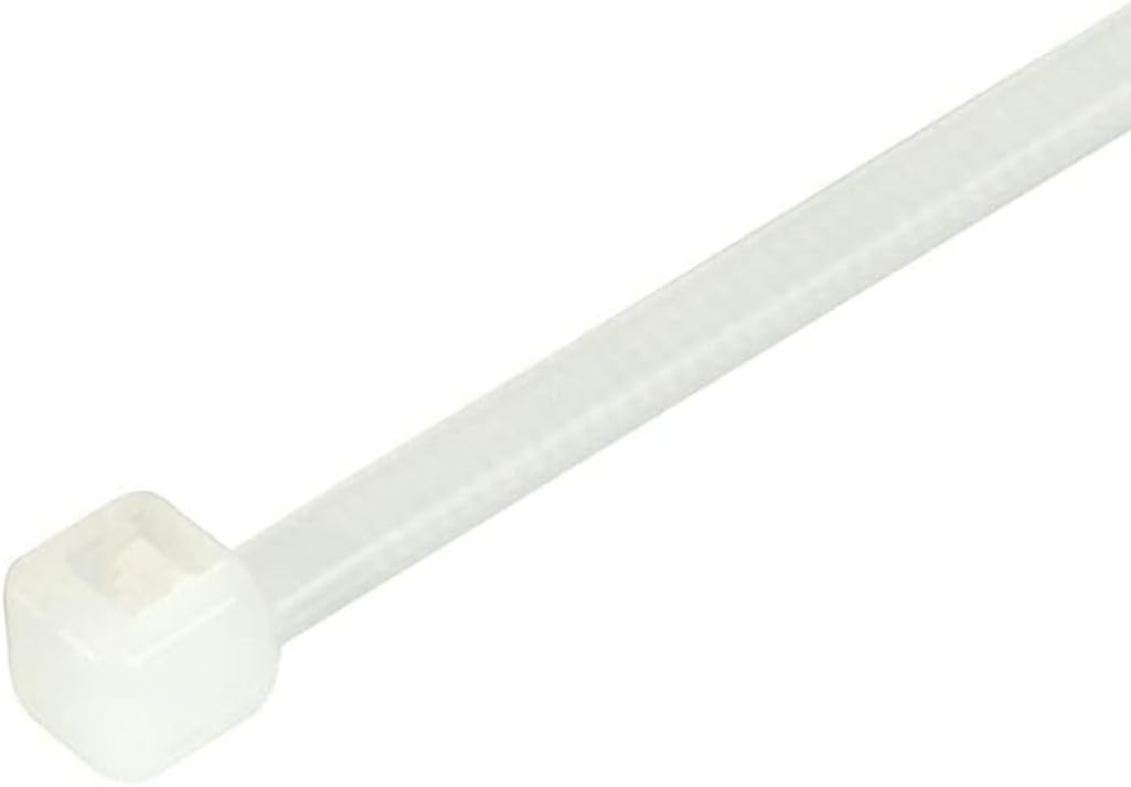 GTSE 14 Inch White/Clear Zip Ties, 100 Pack, 50lb Strength, UV Resistant Long Nylon Cable Ties, Self-Locking 14" Tie Wraps
