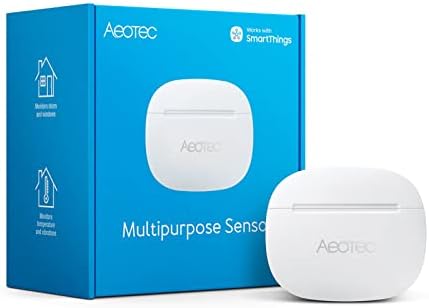 Aeotec SmartThings Multipurpose Sensor - Zigbee - Door/Window & Temperature Sensor, Perfect with Aeotec Smart Home Hub