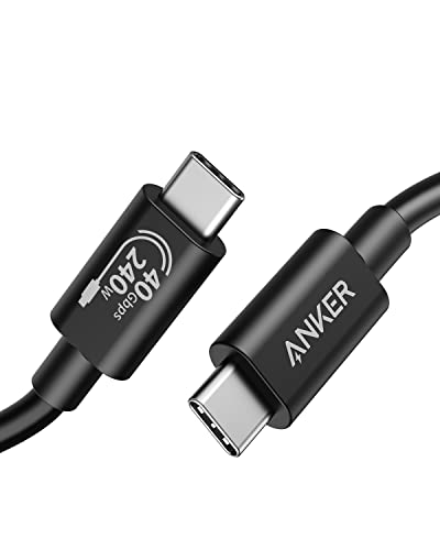 Anker USB C Cable, 40 Gbps USB 4 Data Cable, Thunderbolt 4/3, 8K HD Display | Support with 240W Charging, for iPhone 17, MacBook, Hub, Docking and More, 3.3ft