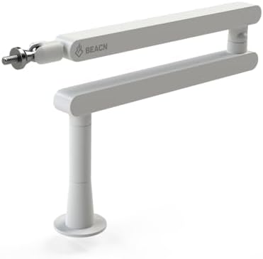 BEACN Mic Stand (Light) - Low Profile Adjustable Boom Arm, 360° Mount